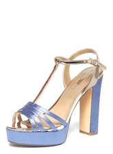 Sandales bleues à plateforme Serafina