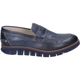 Chaussures Ossiani mocassins bleu cuir BT862