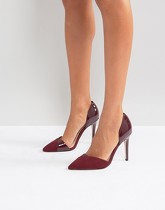 Miss KG - Chaussures à talons hauts et bouts pointus en deux parties - Rouge