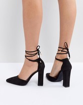 RAID - Pamela - Chaussures à talons avec liens à la cheville - Noir - Noir
