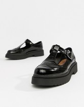 ASOS DESIGN - Chaussures plates à semelles épaisses style contreplaqué - Noir