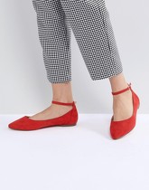 Faith - Allie - Chaussures plates à bouts pointus - Rouge - Rouge