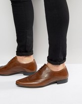 ASOS DESIGN - Chaussures Oxford style Richelieu en cuir - Fauve - Fauve