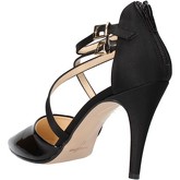 Chaussures escarpins Olga Rubini escarpins noir cuir verni textile AF139