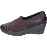 Chaussures Susimoda talons compensé marron textile cuir AC59