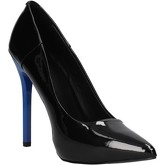 Chaussures escarpins Versace JEANS escarpins noir cuir verni bleu AF899
