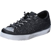 Chaussures 2 Stars sneakers argent textile noir glitter BZ540