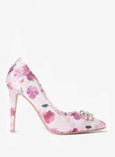 Multi Floral Print 'Glamour' Court Shoes