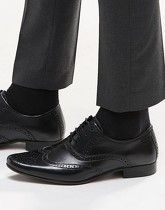 ASOS DESIGN - Chaussures Oxford style richelieu en cuir - Noir - Noir