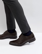 ASOS - Chaussures à lacets en similicuir avec détail en relief - Marron - Marron