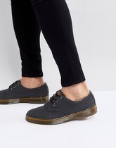 Dr.Martens - Delray - Chaussures en toile épaisse à 3 œillets - Noir