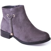 Boots La Modeuse Bottines grises avec liens à strass grandes tailles