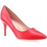 Chaussures escarpins La Modeuse Escarpins rouges en similicuir