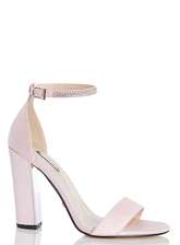 Quiz Pink Diamante Ankle Strap Sandals