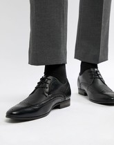 New Look - Chaussures Richelieu en similicuir avec détail en relief - Noir - Noir