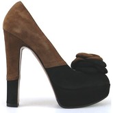 Chaussures escarpins Gianni Marra MARRA escarpins marron noir daim AJ296