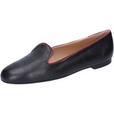 Chaussures Bally mocassins noir cuir rouge BY17