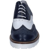 Chaussures Olga Rubini élégantes bleu cuir blanc BY282