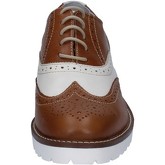 Chaussures Olga Rubini élégantes marron cuir blanc BY283