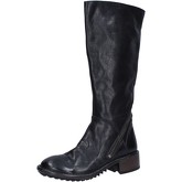 Bottes Moma bottes noir cuir BY685