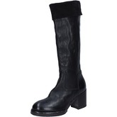 Bottes Moma bottes noir cuir BY925