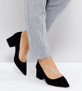 ASOS - SIMPLY - Chaussures à talon carré mi-haut pointure large - Noir