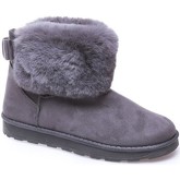 Bottes neige La Modeuse Boots fourrées grises avec noeud