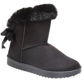 Bottes neige La Modeuse Boots noires à fausse fourrure et lien réglable