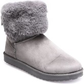Bottes neige La Modeuse Boots grises grandes tailles fausse fourrure