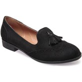 Chaussures La Modeuse Slippers noires avec pampilles