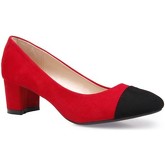 Chaussures escarpins La Modeuse Escarpins rouges à bout noir