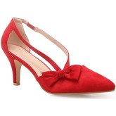 Chaussures escarpins La Modeuse Escarpins rouges avec noeud Grandes Tailles