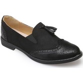 Chaussures La Modeuse Mocassins noirs bimatière à pampilles
