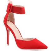 Chaussures escarpins La Modeuse Stilettos rouges avec bride