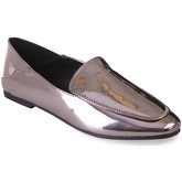 Chaussures La Modeuse Slippers vernis gris métallisé