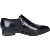 Chaussures Francescomilano slip on mocassins noir cuir BX327