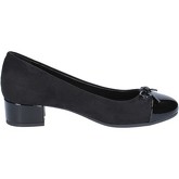 Chaussures escarpins Olga Rubini escarpins noir daim cuir verni BX775