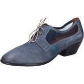 Chaussures Moma élégantes bleu cuir textile BX976