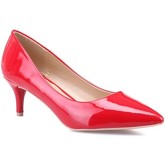 Chaussures escarpins La Modeuse Escarpins vernis rouges à petit talon