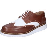 Chaussures Fdf Shoes élégantes marron cuir blanc BZ395