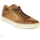 Chaussures Santoni sneakers cuir camel