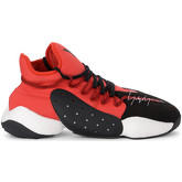 Chaussures Y-3 Basket BYW Bball en néoprène rouge et daim noir