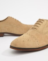 ASOS DESIGN - Chaussures richelieu en daim avec semelle naturelle - Taupe - Taupe