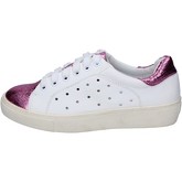 Chaussures Francescomilano sneakers blanc rose cuir synthétique BS78