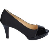 Chaussures escarpins Olga Rubini escarpins noir textile cuir brillant BS104