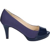 Chaussures escarpins Olga Rubini escarpins bleu textile cuir brillant BS105