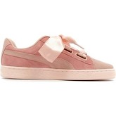 Chaussures Puma Baskets basses cuir suede SUEDE HEART PEBBLE