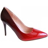 Chaussures escarpins Primtex Escarpins vernis dégradés rouge et noir à bouts pointus