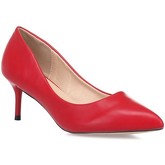 Chaussures escarpins La Modeuse Escarpins en simili-cuir rouges