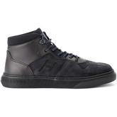 Chaussures Hogan Basket H365 Basket en cuir et daim noir